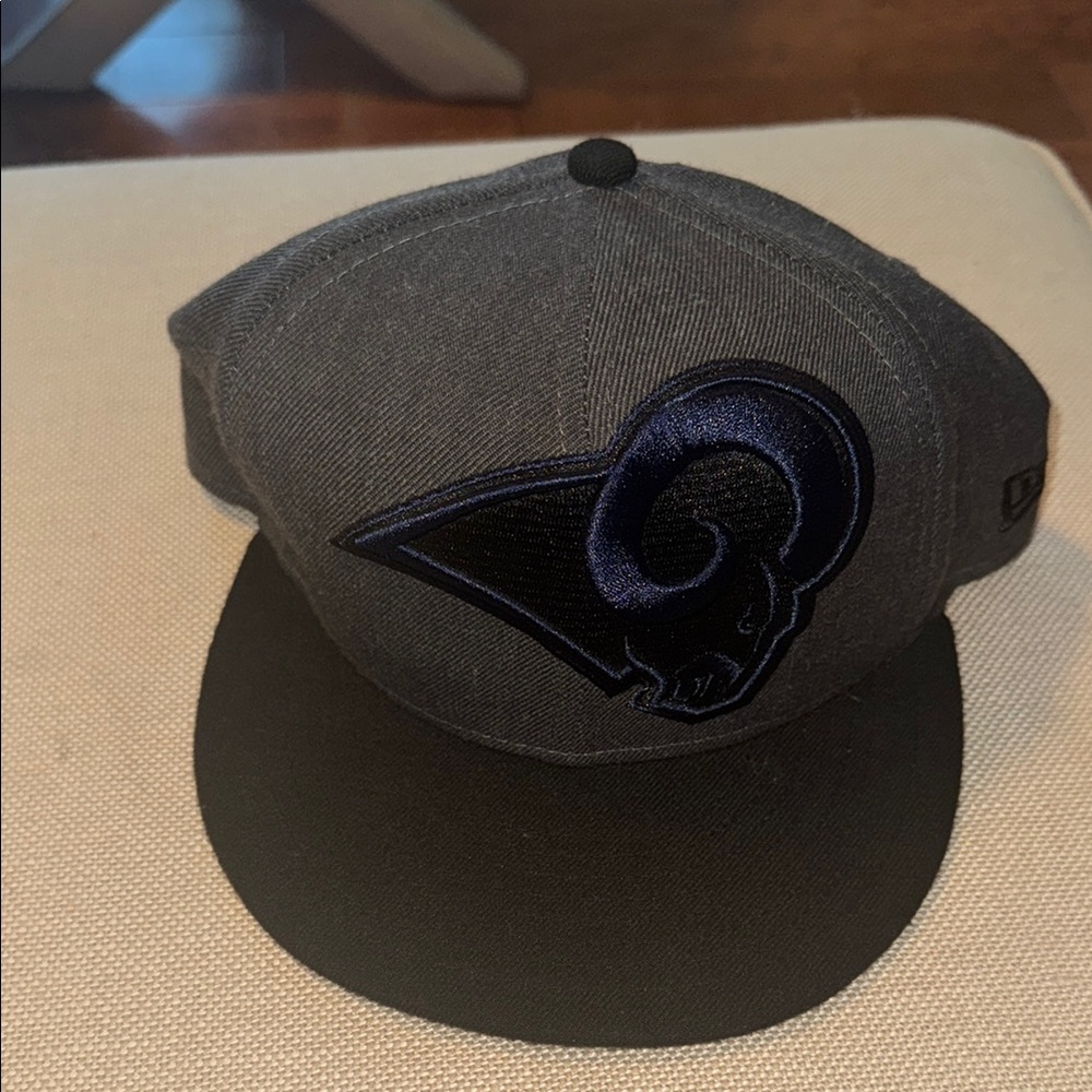 LA Rams New Era Gray and Black Cap